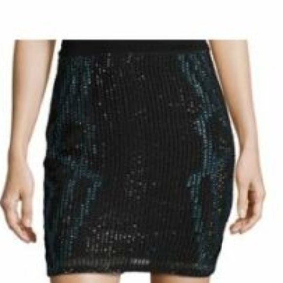 HAUTE HIPPIE Black Silk Bead Skirt - Picture 3 of 5